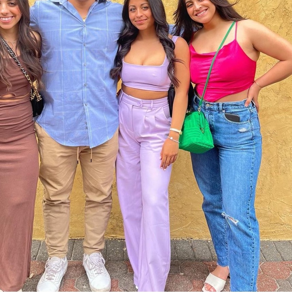 Matching purple trouser set